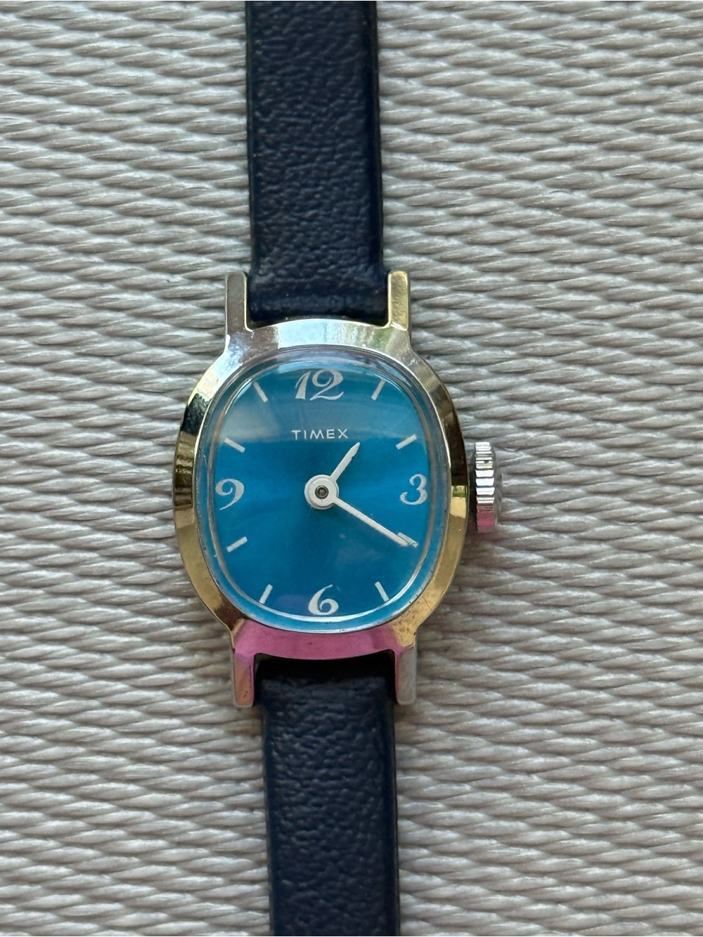 Timex women’s vintage blue face watch
